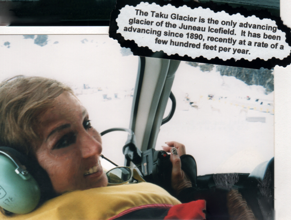 Karen Duquette viewing Taku Glacier